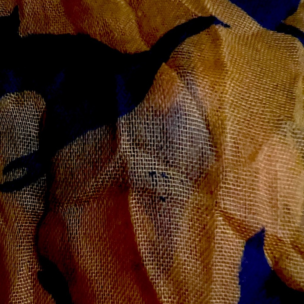 Halloween Orange and black cat motif infinity scarf NEW - Picture 5 of 5